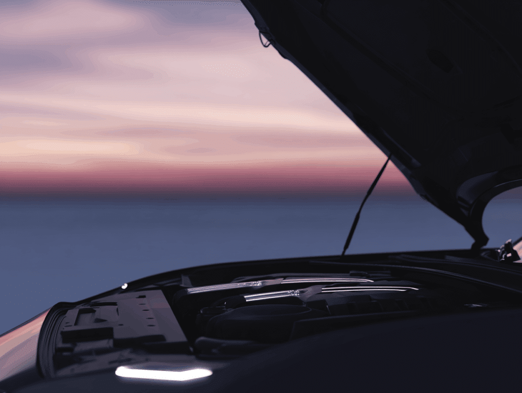 openstaande motorkap