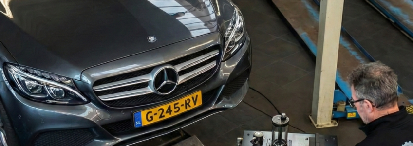 Automaatbak spoelen in de garage