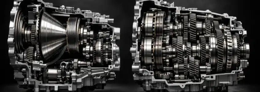 Technische vergelijking tussen een DSG dubbele koppeling en een CVT transmissie bij SHM Transmissie